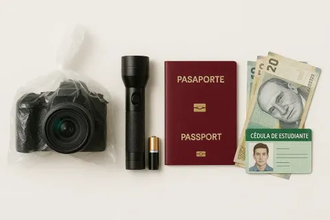 Documents, Money and Accessories for trek in Peru