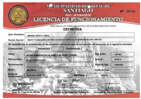 Office Operating License | Xtreme Tourbulencia