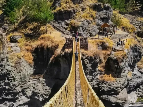 Qeswachaca Inca Bridge Peru