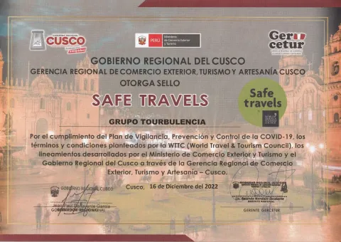 Safe Travel Certificate | Xtreme Tourbulencia