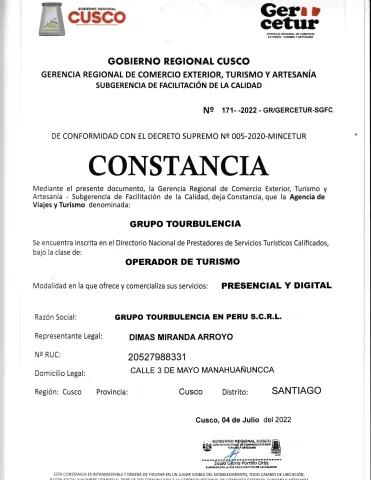 Travel Agency company Permit | Xtreme Tourbulencia