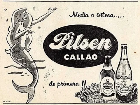 Advertising poster by the Pilsen company promoting this product.